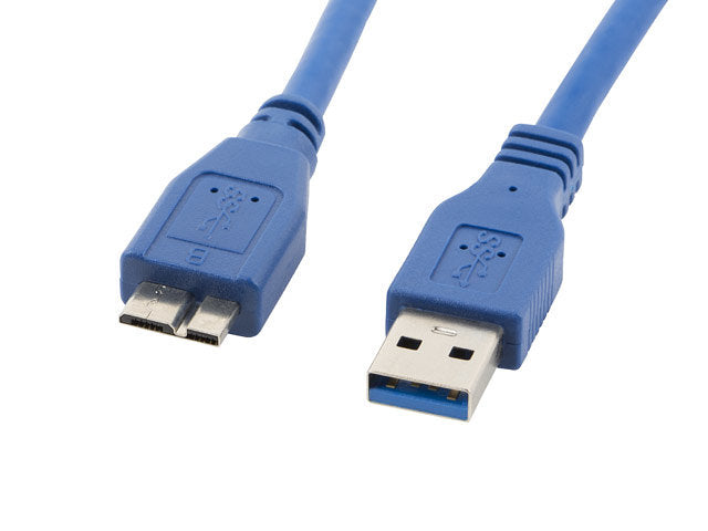 Cable usb lanberg 3.0 macho - micro usb macho 0.5m azul