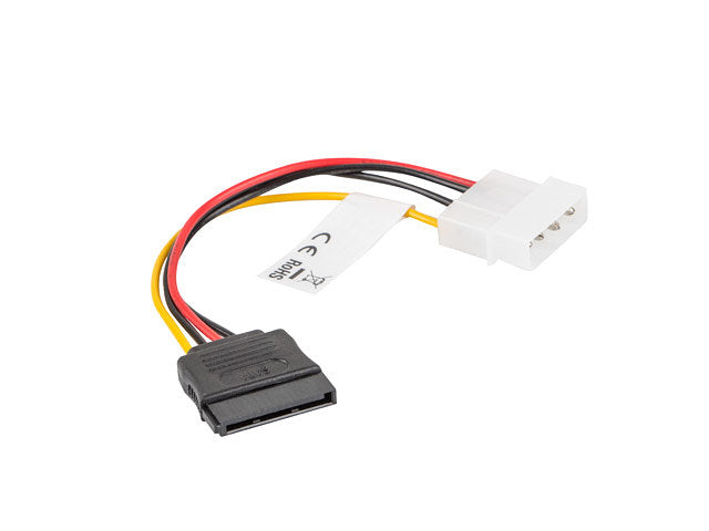 Cable lanberg alimentacion molex macho a sata hembra 15 cm