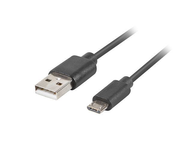 Cable usb lanberg 2.0 macho -  micro usb macho quick charge 3.0 1.8m negro