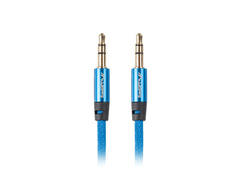 Cable estereo lanberg jack 3.5mm macho - jack 3.5mm macho 1m azul