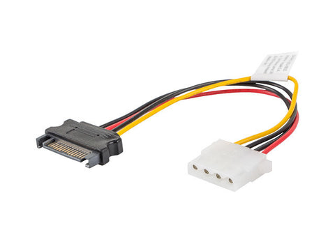 Cable alimentacion lanberg molex hembra -  sata macho 15cm