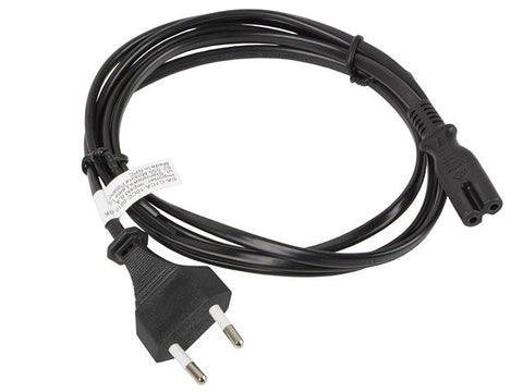 Cable lanberg de alimentacion ocho cee 7 - 16 a iec320 c7 euro (radio) negro 1.8 m