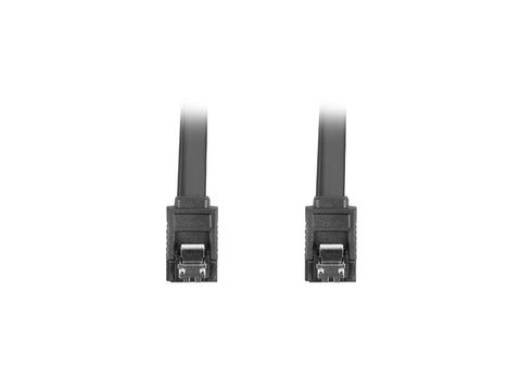 Cable sata iii lanberg 6gb - s hembra hembra clip metal 30cm negro