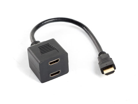 Adaptador lanberg hdmi macho -  hdmi hembra x2 splitter 20cm