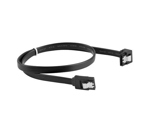 Cable sata iii lanberg 6gb - s hembra hembra angulo clip metal 30cm negro