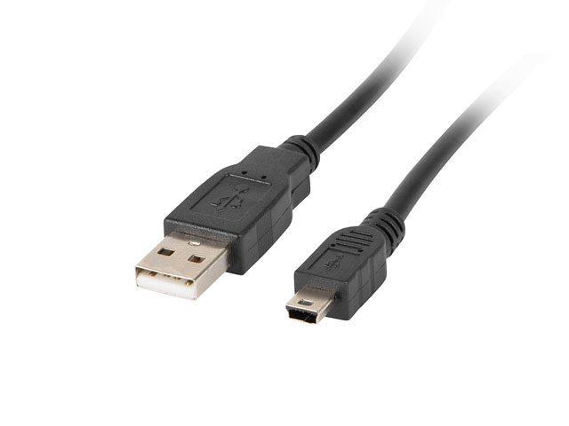 Cable usb lanberg 2.0 macho -  mini usb macho 1.8m negro