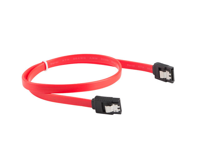 Cable sata iii lanberg 6gb - s hembra hembra clip metal 30cm rojo