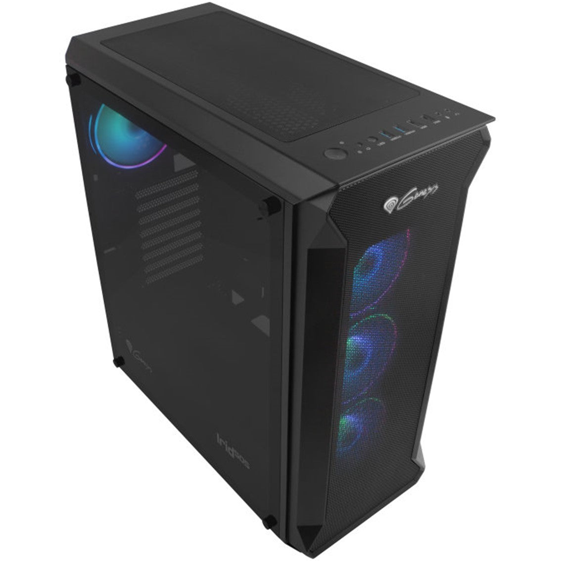 Caja gaming genesis irid 505 argb atx 2xusb 3.0 2xusb 2.0 s - f cristal templado