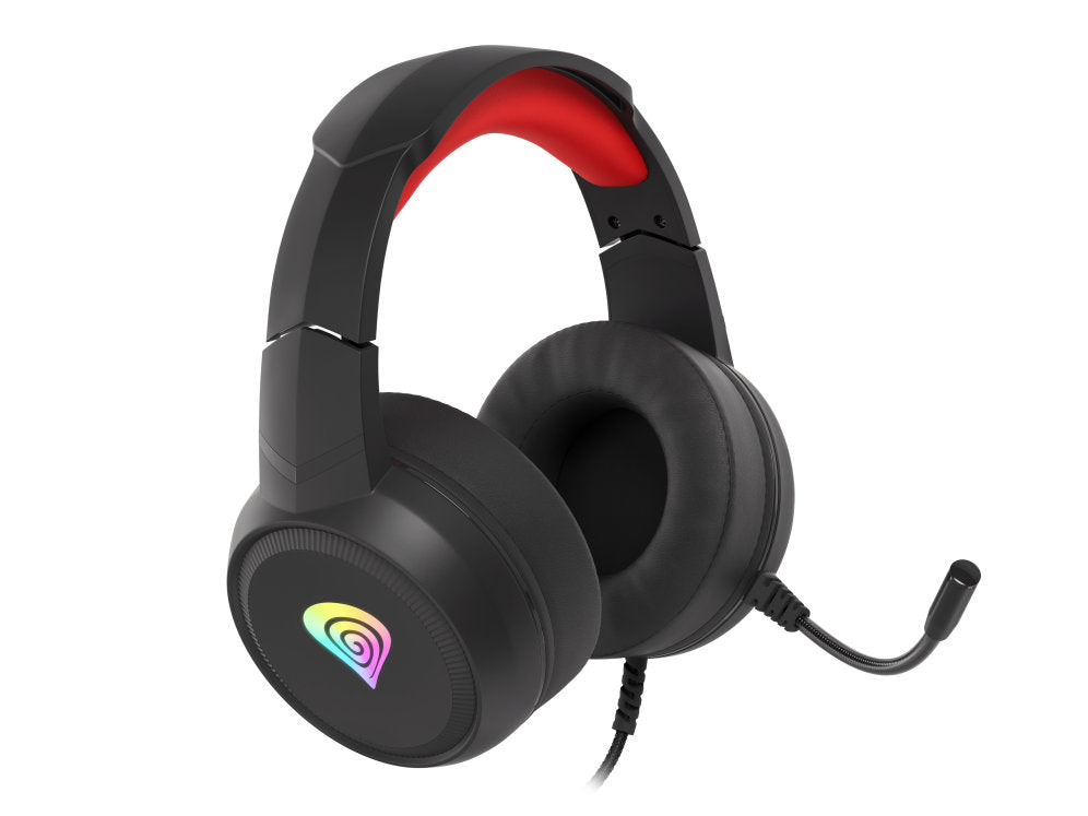 Auriculares gaming genesis neon 200 negro rojo rgb