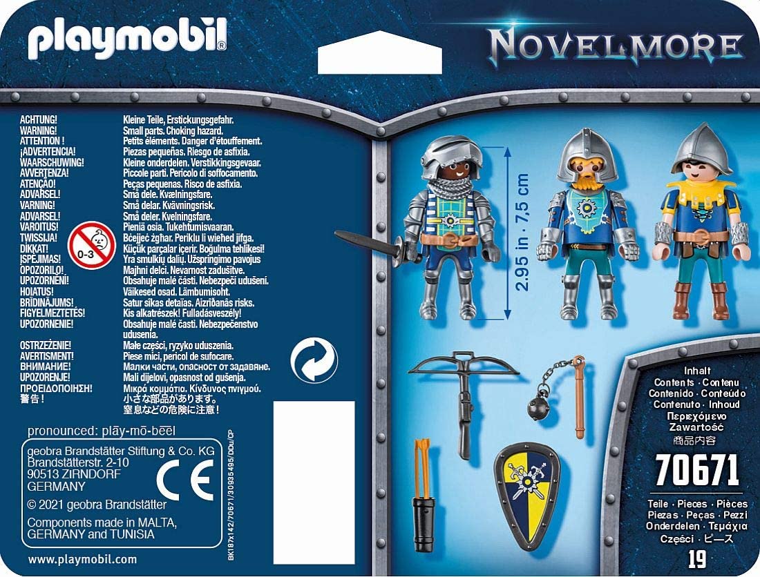 Playmobil set de 3 caballeros de novelmore