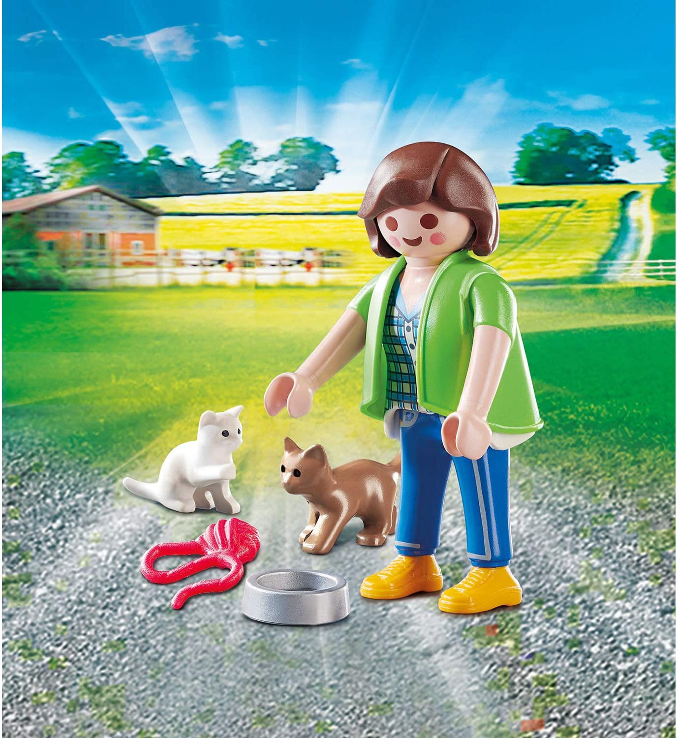 Playmobil mujer con gatitos