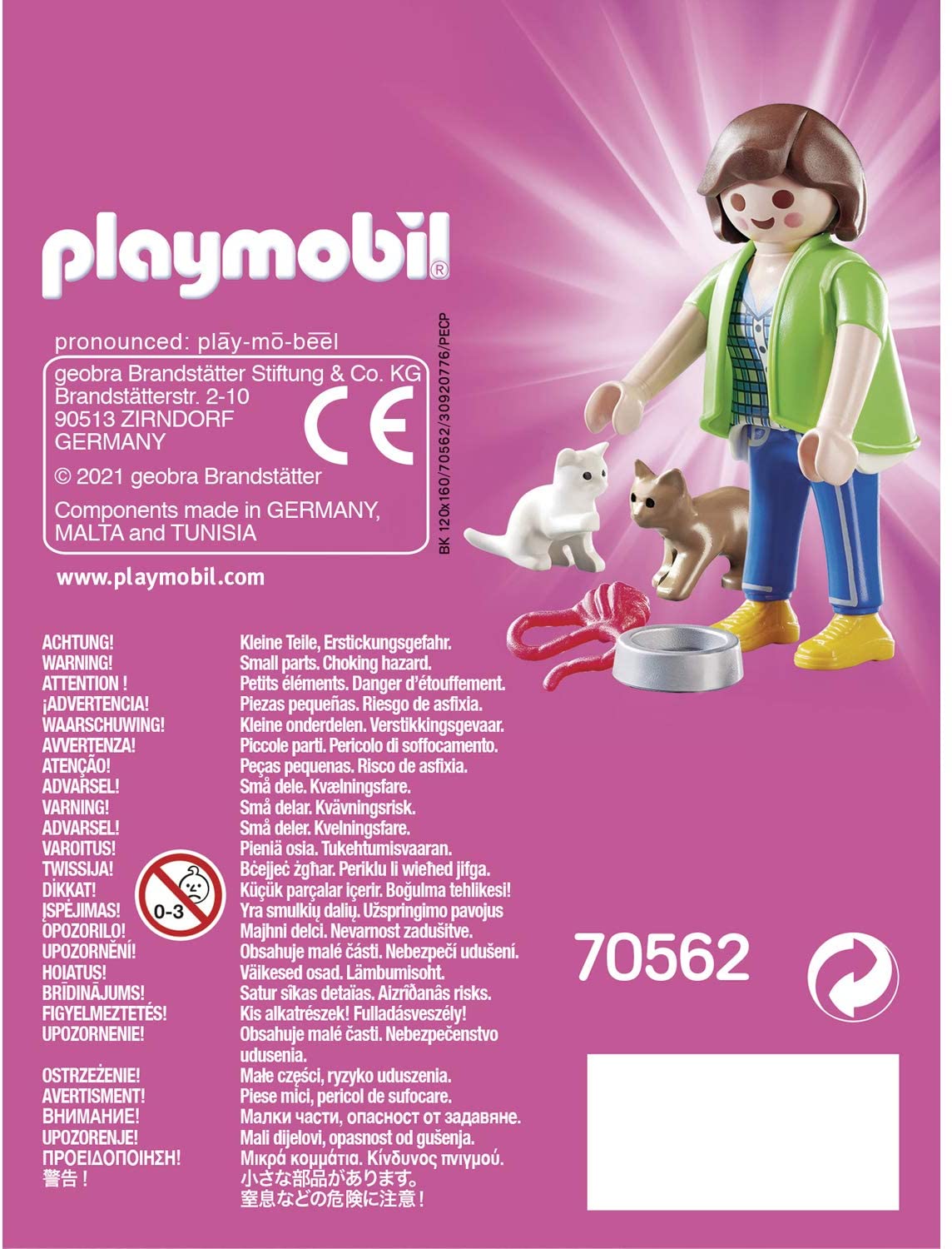 Playmobil mujer con gatitos