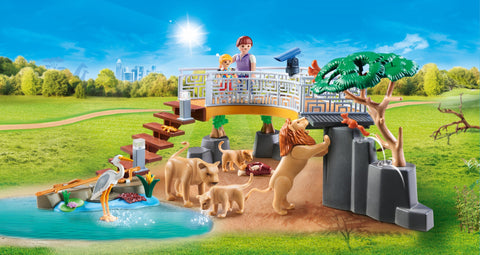 Playmobil diversion en familia recinto exterior de leones