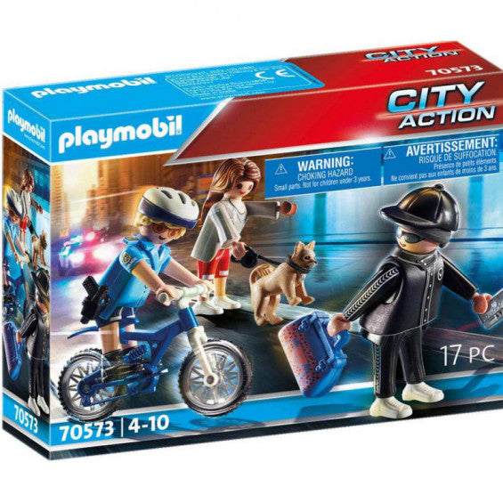 Playmobil ciudad bici policial persecucion del carterista