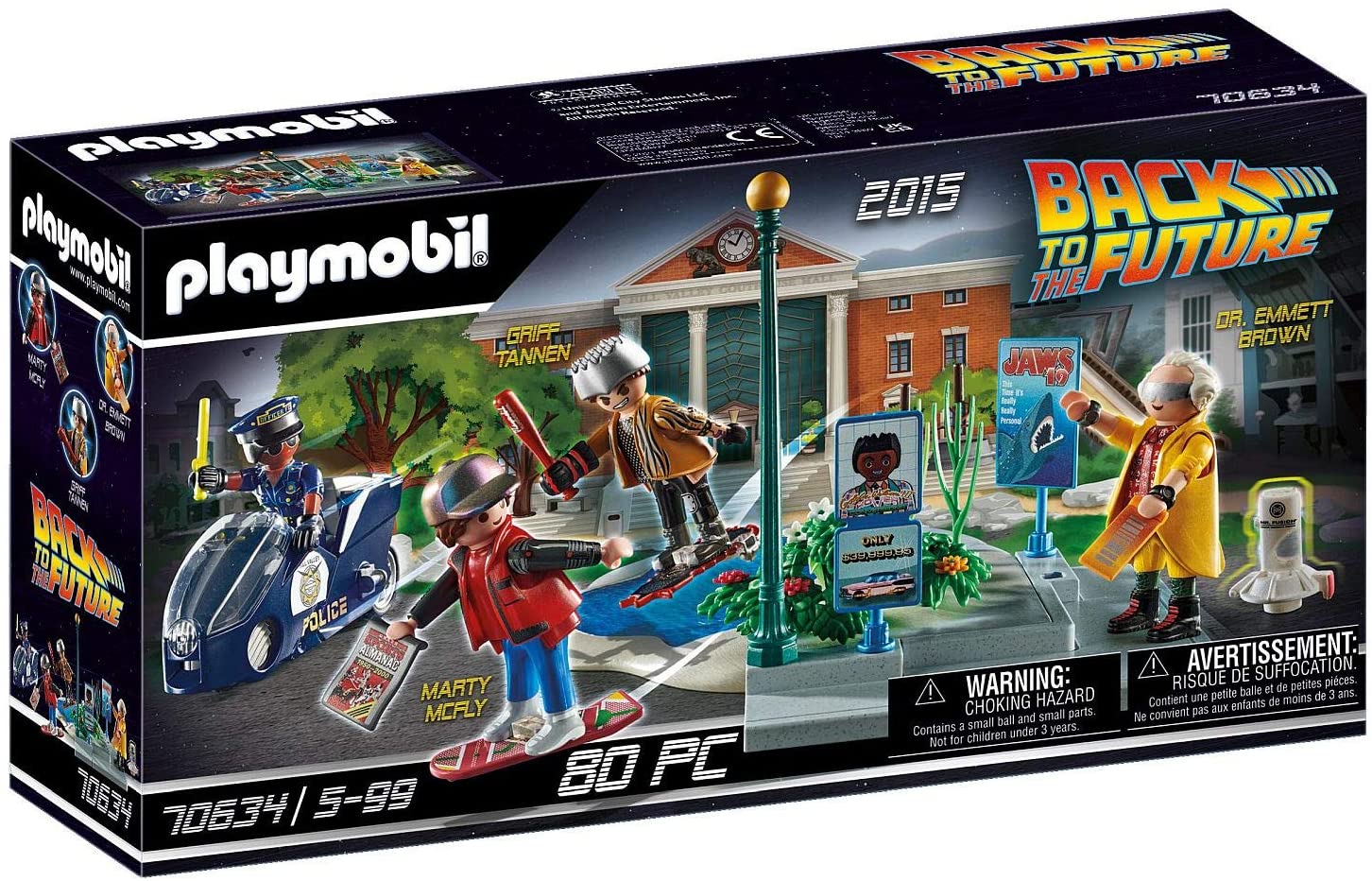 Playmobil regreso al futuro persecucion en monopatin