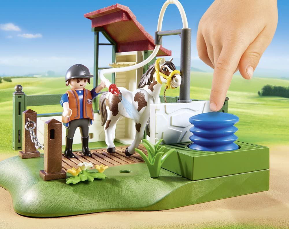 Playmobil set de limpieza para caballos