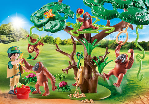 Playmobil orangutanes con arbol