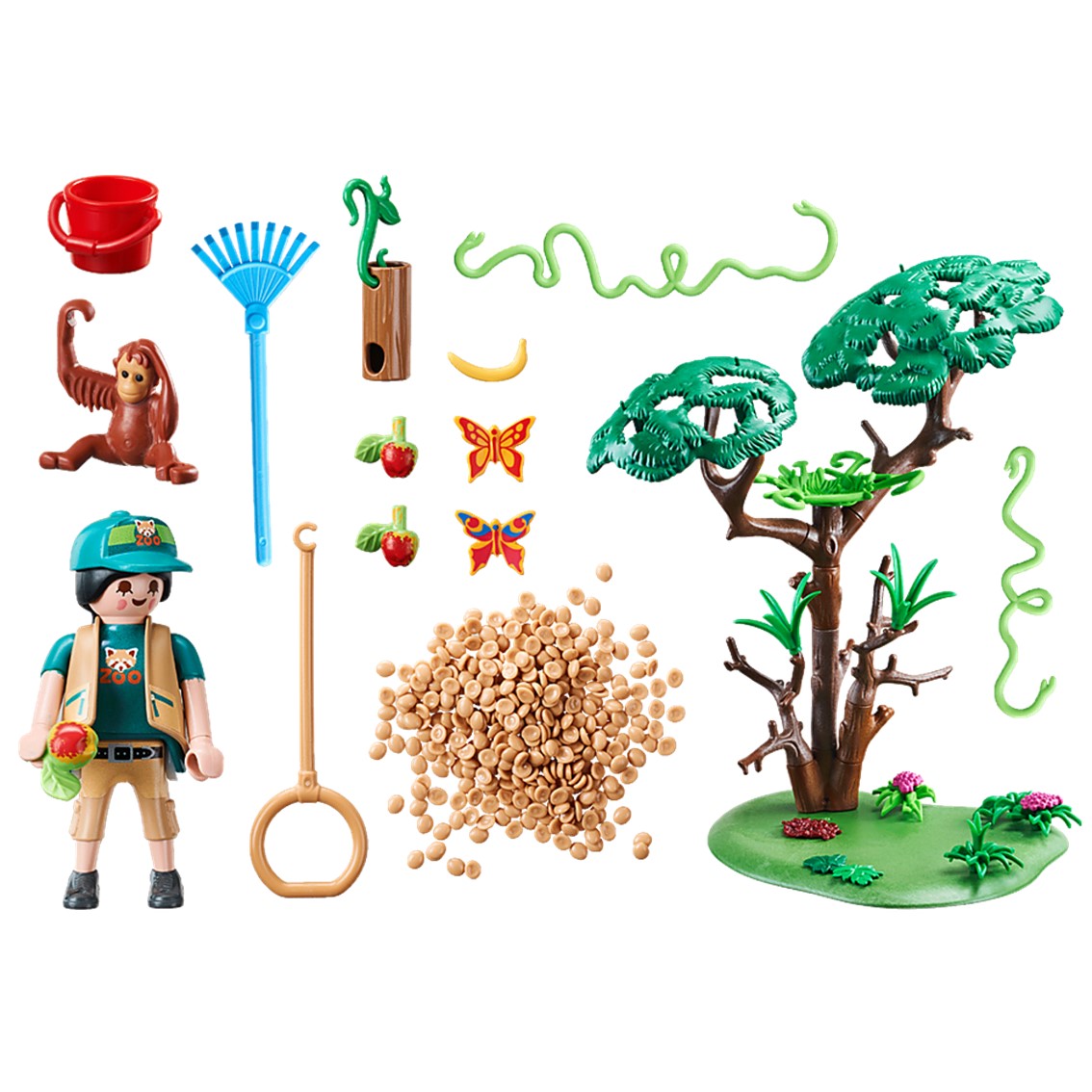 Playmobil orangutanes con arbol