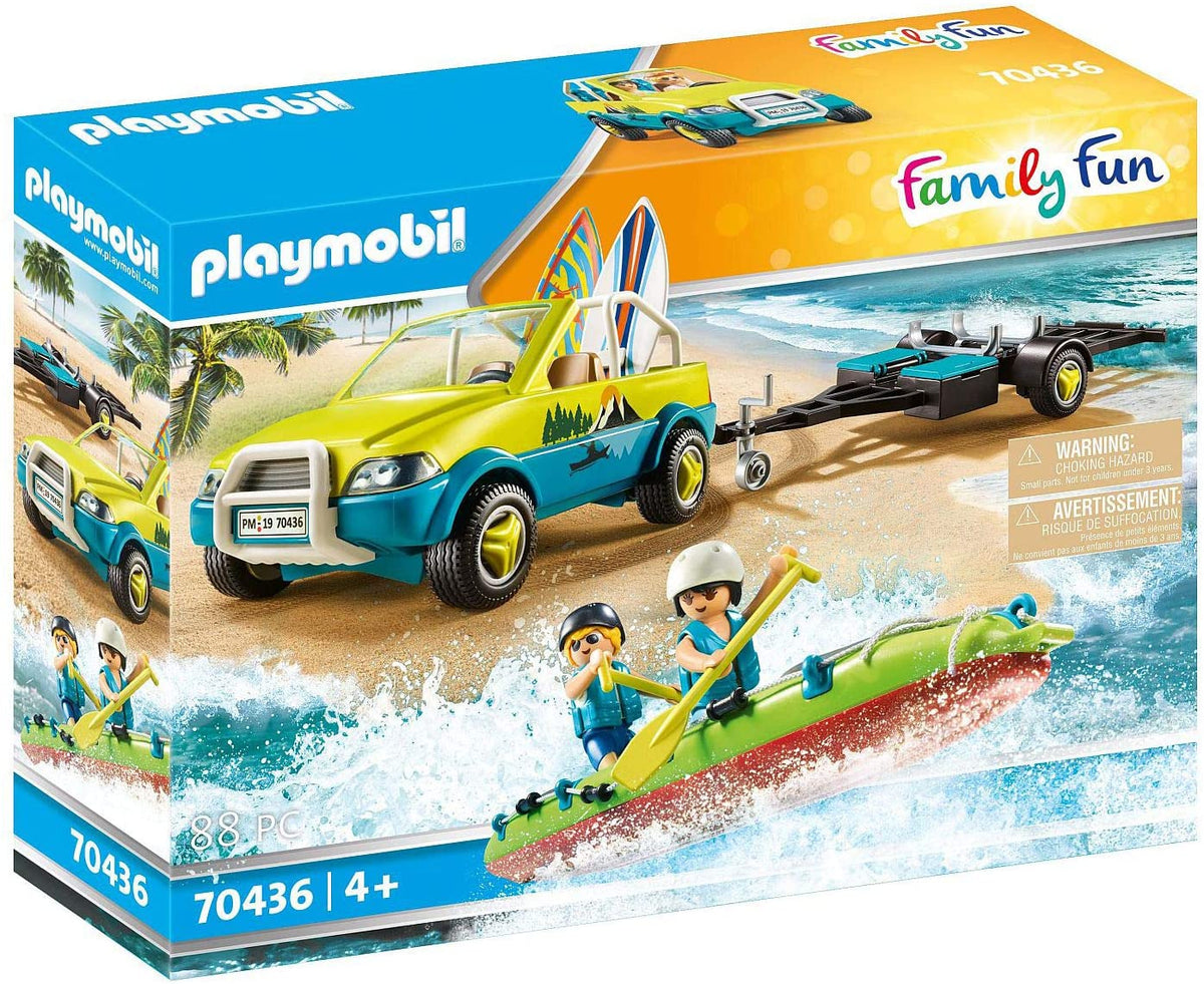 Playmobil coche de playa con canoa