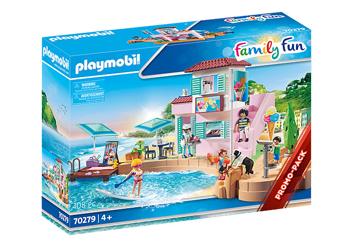 Playmobil diversion en familia heladeria en el puerto