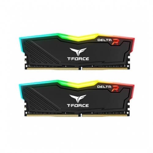 Memoria ram ddr4 32gb 2x16gb 2666mhz teamgroup delta rgb - negro - cl 16 - 1.2v tf3d432g2666hc16cdc01