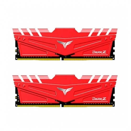 Memoria ram  ddr4 32gb 2x16gb 3200mhz teamgroup dark z rojo - cl 16 - 1.35v tdzrd432g3200hc16fdc01