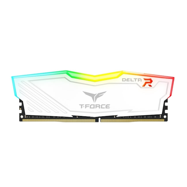 Memoria ram  ddr4 16gb 2x8gb 3200mhz teamgroup delta rgb blanco - cl 16 - 1.35v tf4d416g3200hc16cdc01