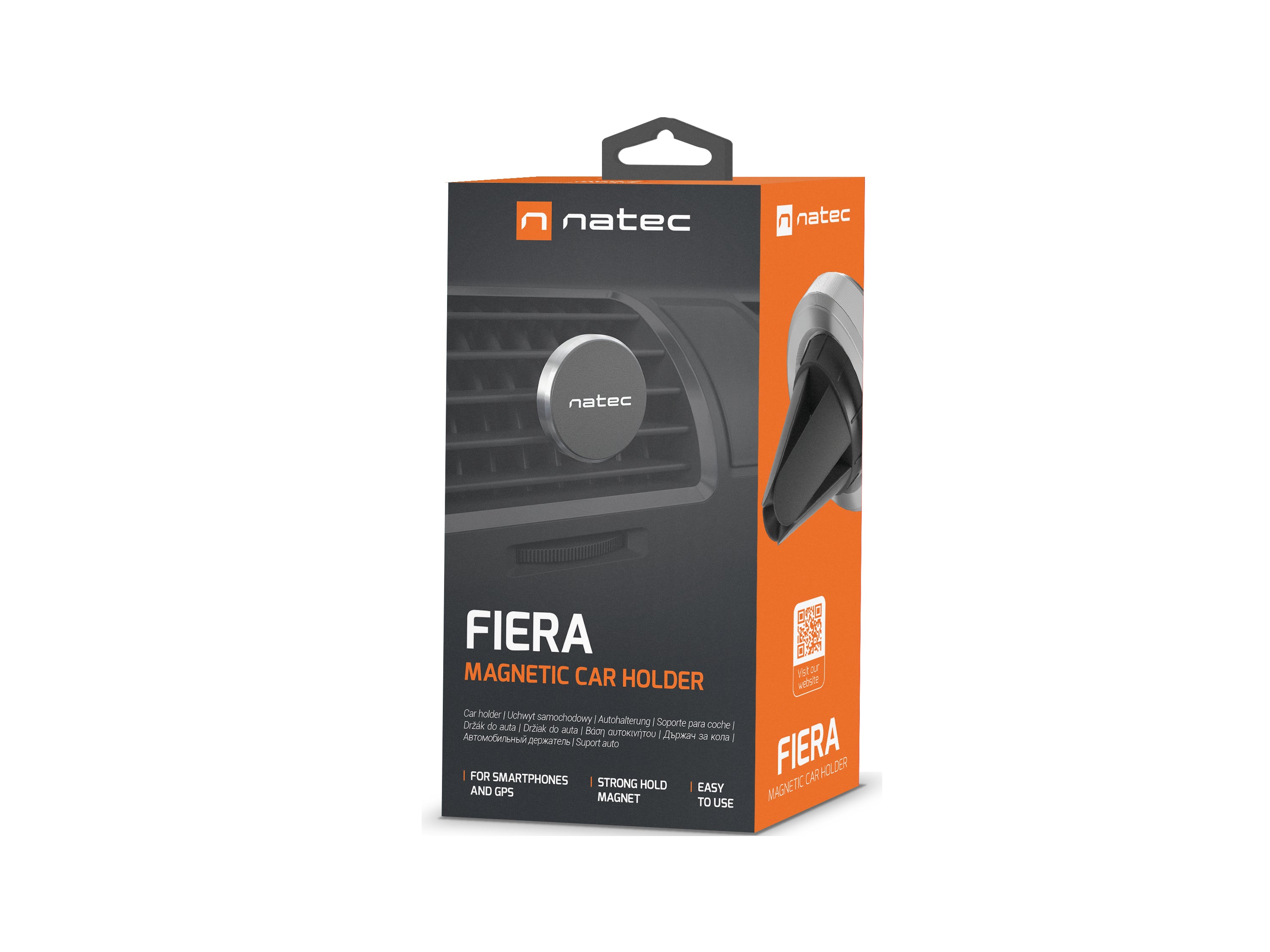 Soporte coche natec fiera magnetico para smartphones