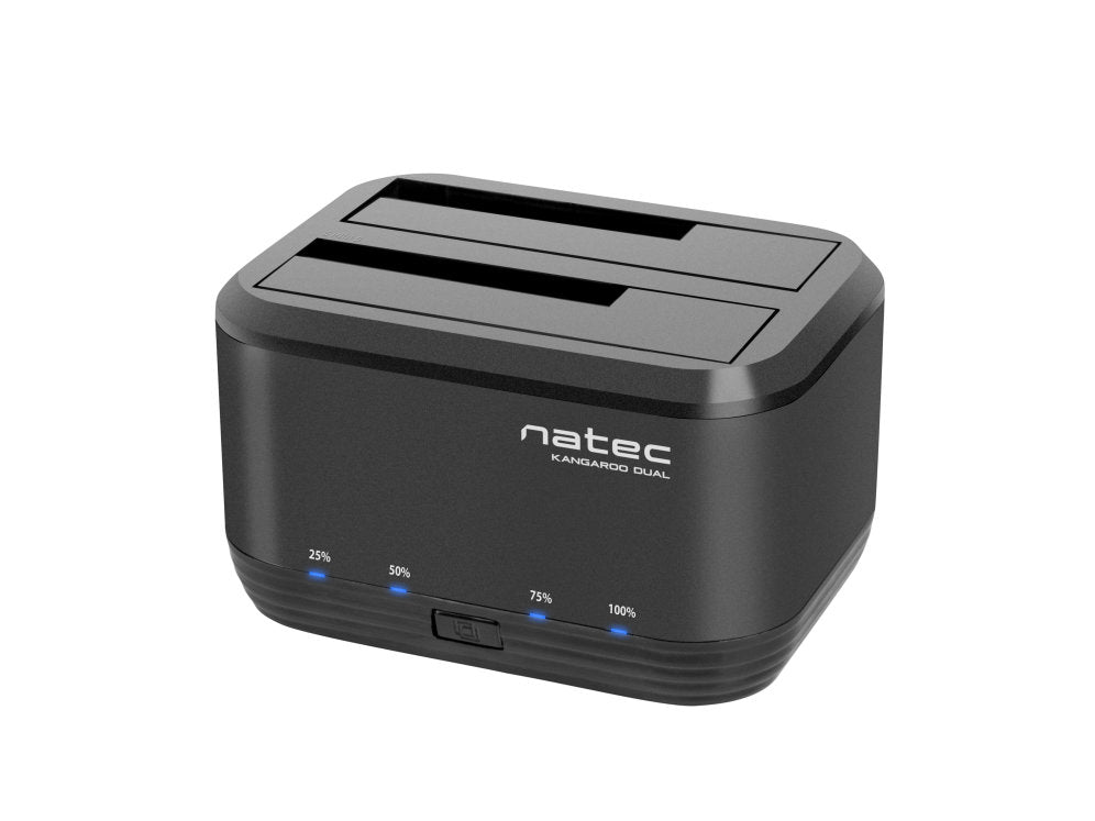 Docking station natec kangaroo dual usb 3.0 sata negra