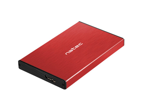 Caja externa natec rhino go disco duro 2.5pulgadas usb 3.0 sata roja