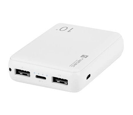 Powerbank natec trevi compact 10000 mah 2xusb - a usb - c blanco