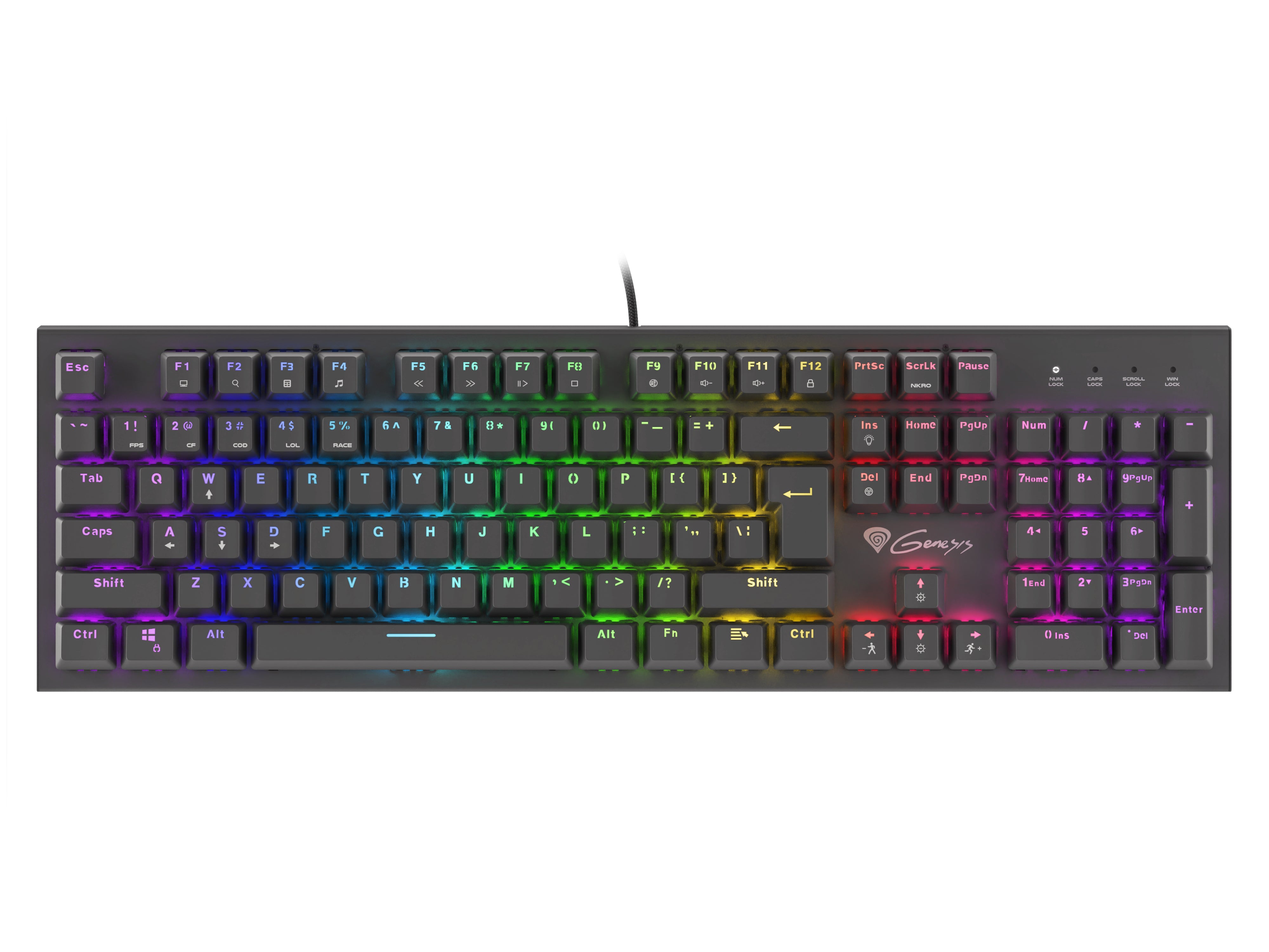 Teclado gaming genesis thor 300 red swicth rgb