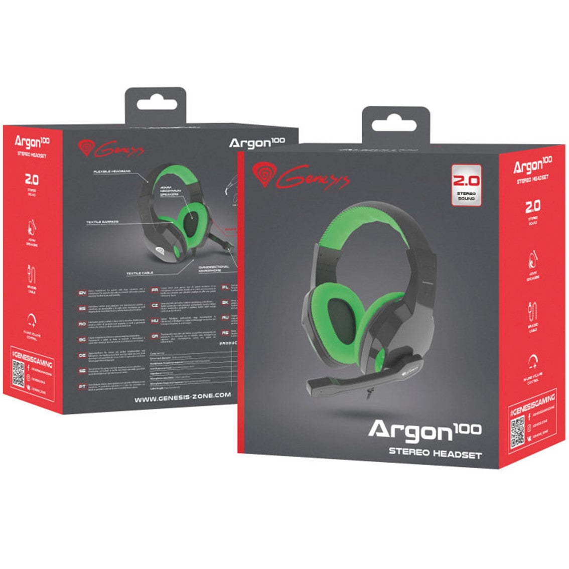 Auriculares gaming genesis argon 100 verdes