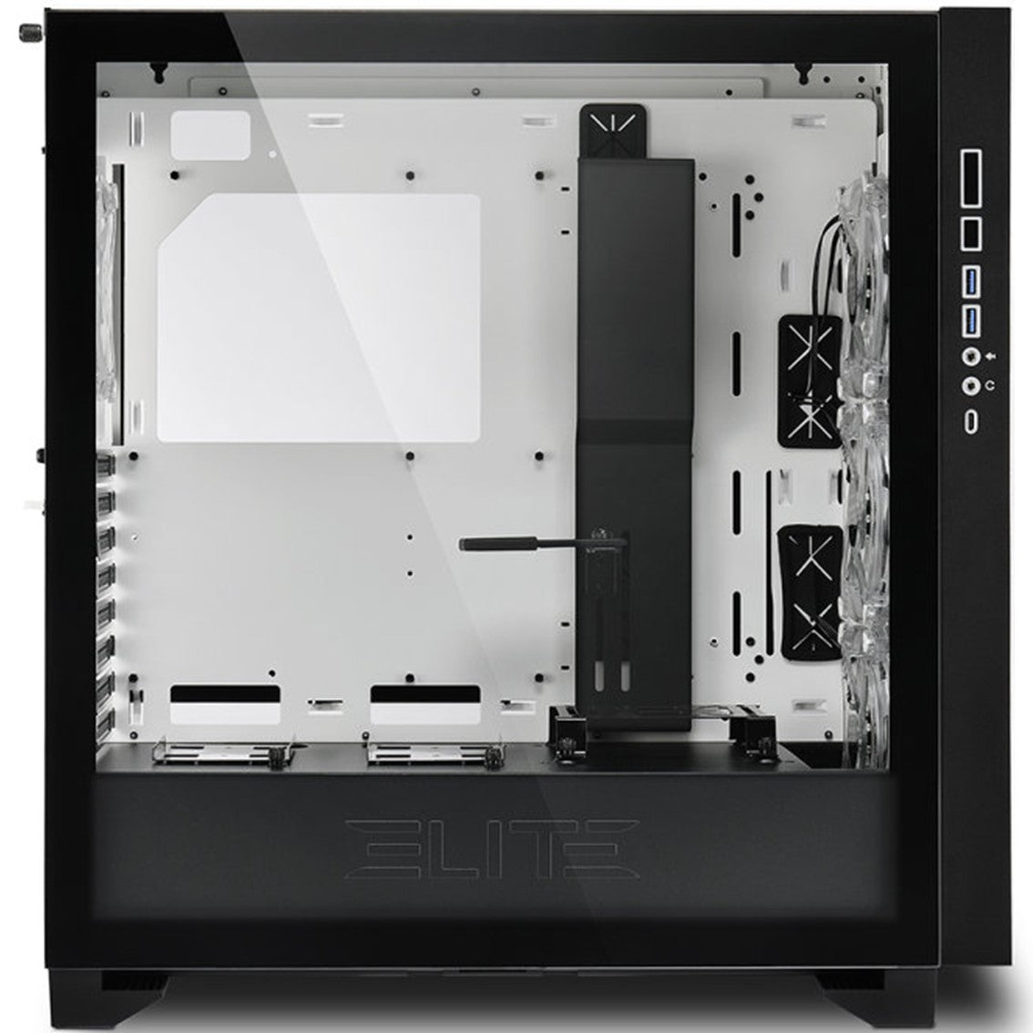 Caja sharkoon elite shark ca300t atx 2xusb3.0 sin fuente blanco