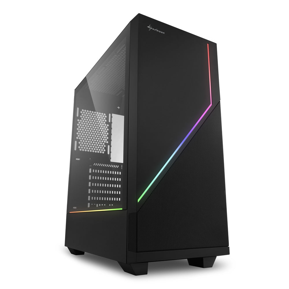 Caja sharkoon rgb flow atx 2xusb3.0 sin fuente