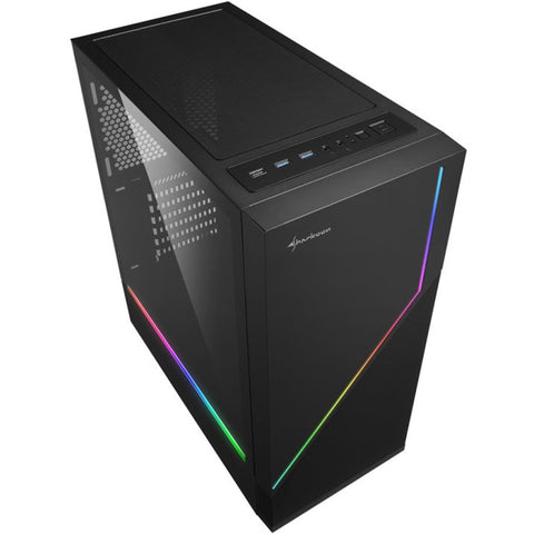 Caja sharkoon rgb flow atx 2xusb3.0 sin fuente