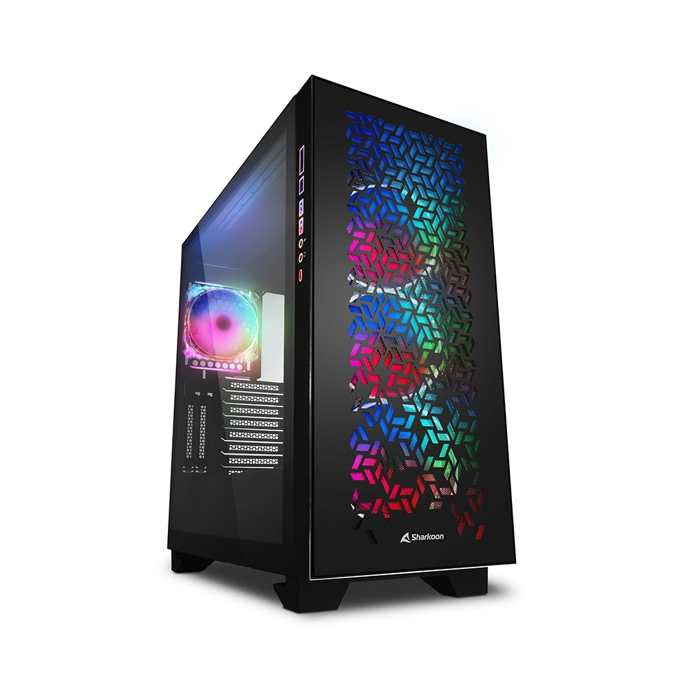 Caja sharkoon elite shark ca300h atx 2xusb3.0 sin fuente negro