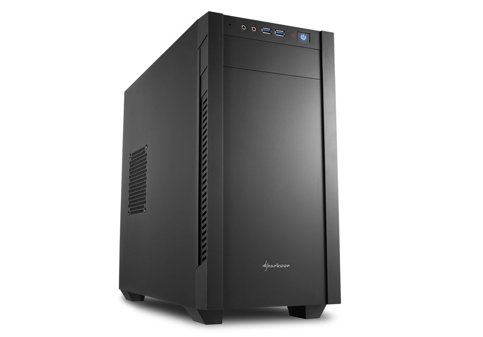 Caja sharkoon s1000 matx 2xusb 3.0 sin fuente negra