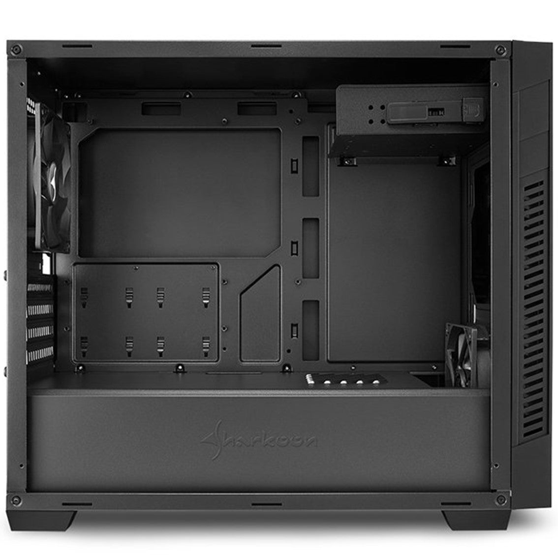 Caja sharkoon s1000 matx 2xusb 3.0 sin fuente negra