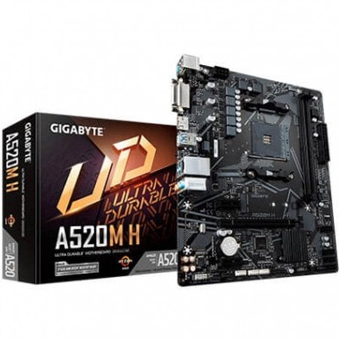 Placa base gigabyte am4 a520m h 1.0  m - atx -  2xddr4 -  4xsata6 -  1xusb 3.2 -  2xusb 2.0