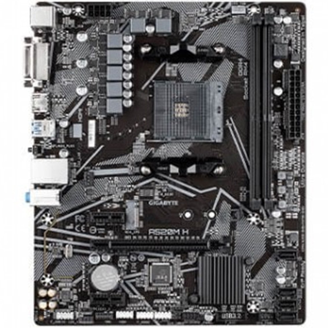 Placa base gigabyte am4 a520m h 1.0  m - atx -  2xddr4 -  4xsata6 -  1xusb 3.2 -  2xusb 2.0