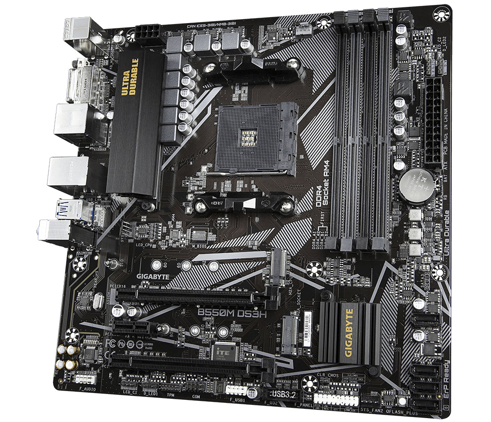 Placa base gigabyte b550m ds3h am4 m - atx -  4x ddr4 -  4x sata3 -  4x usb 3.2 -  4x usb 2.0 gab55mdsh - 00 - g