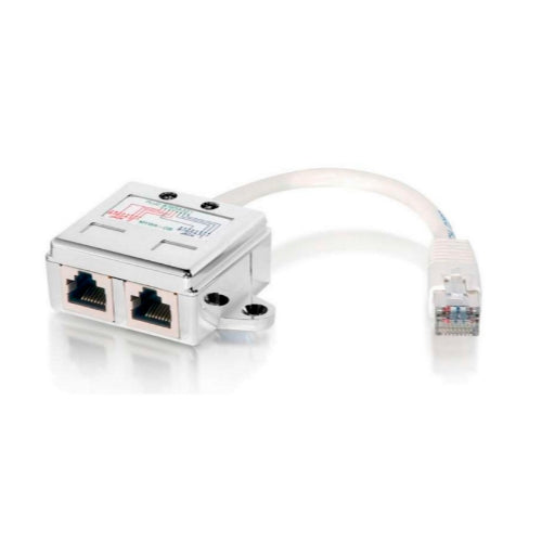 Adaptador equip rj45 cat5e 1 macho a 2 hembras