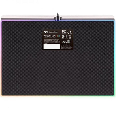 Alfombrilla thermaltake argent mp1 rgb antideslizante -  35.9cm ancho -  25.4cm largo -