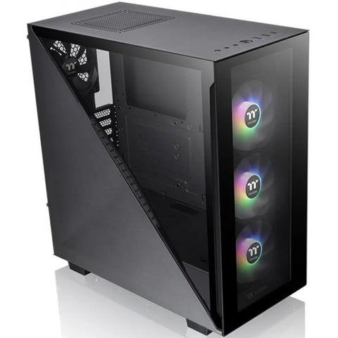 Caja ordenador torre atx thermaltake divider 300tg argb negro cristal templado -  ventilador argb: 3x120mm front