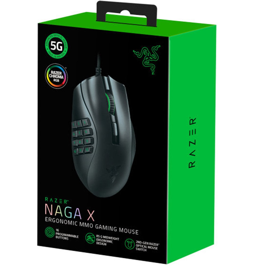 Raton gaming razer naga x mmo 18000dpi negro