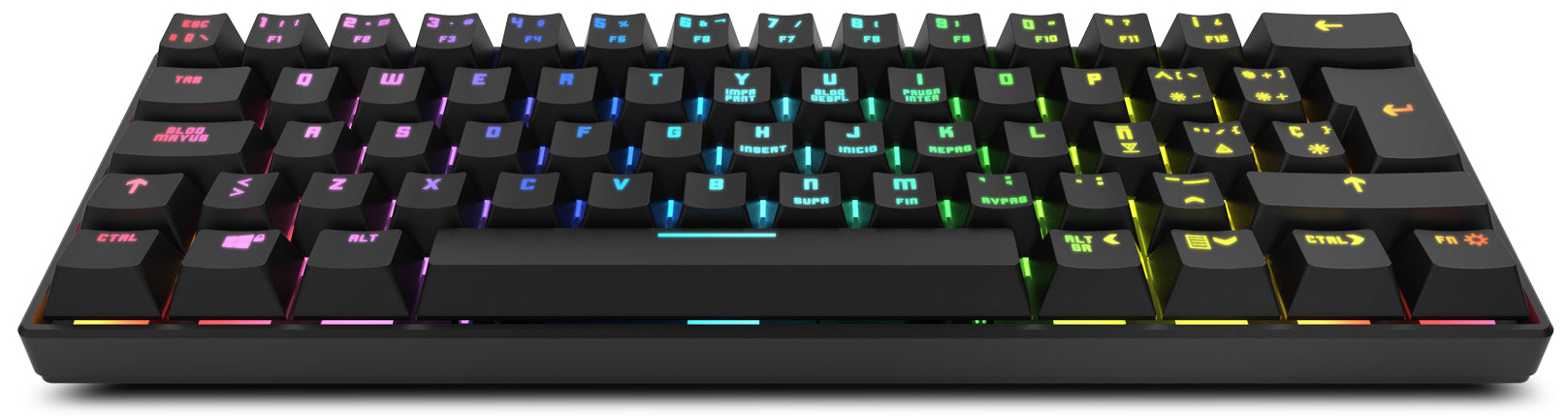 Teclado mini krom gaming kluster rgb wireless