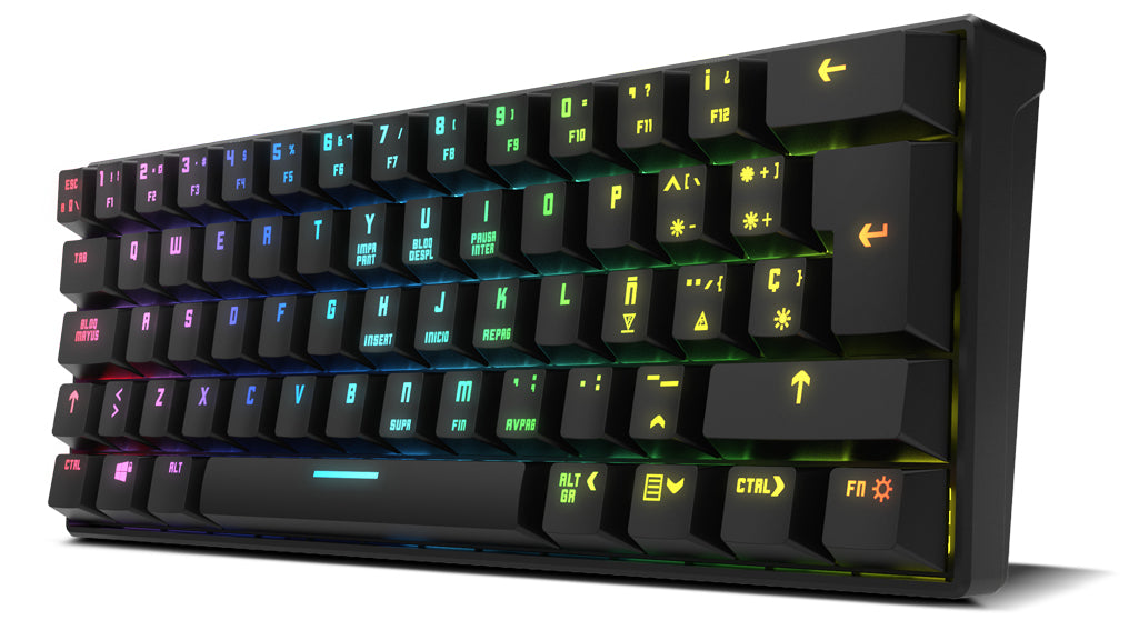 Teclado mini krom gaming kluster rgb wireless