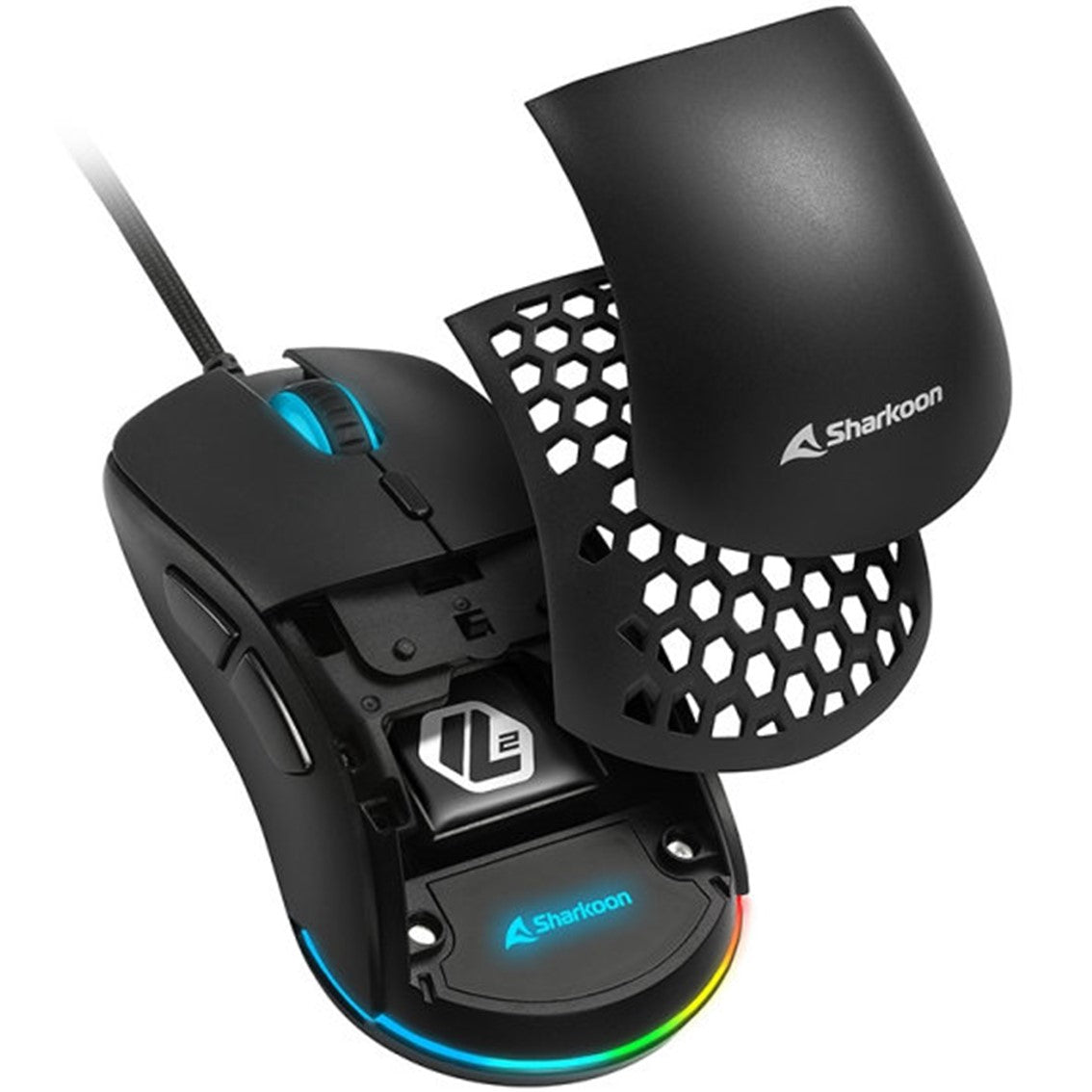 Raton gaming sharkoon light2 180 rgb negro