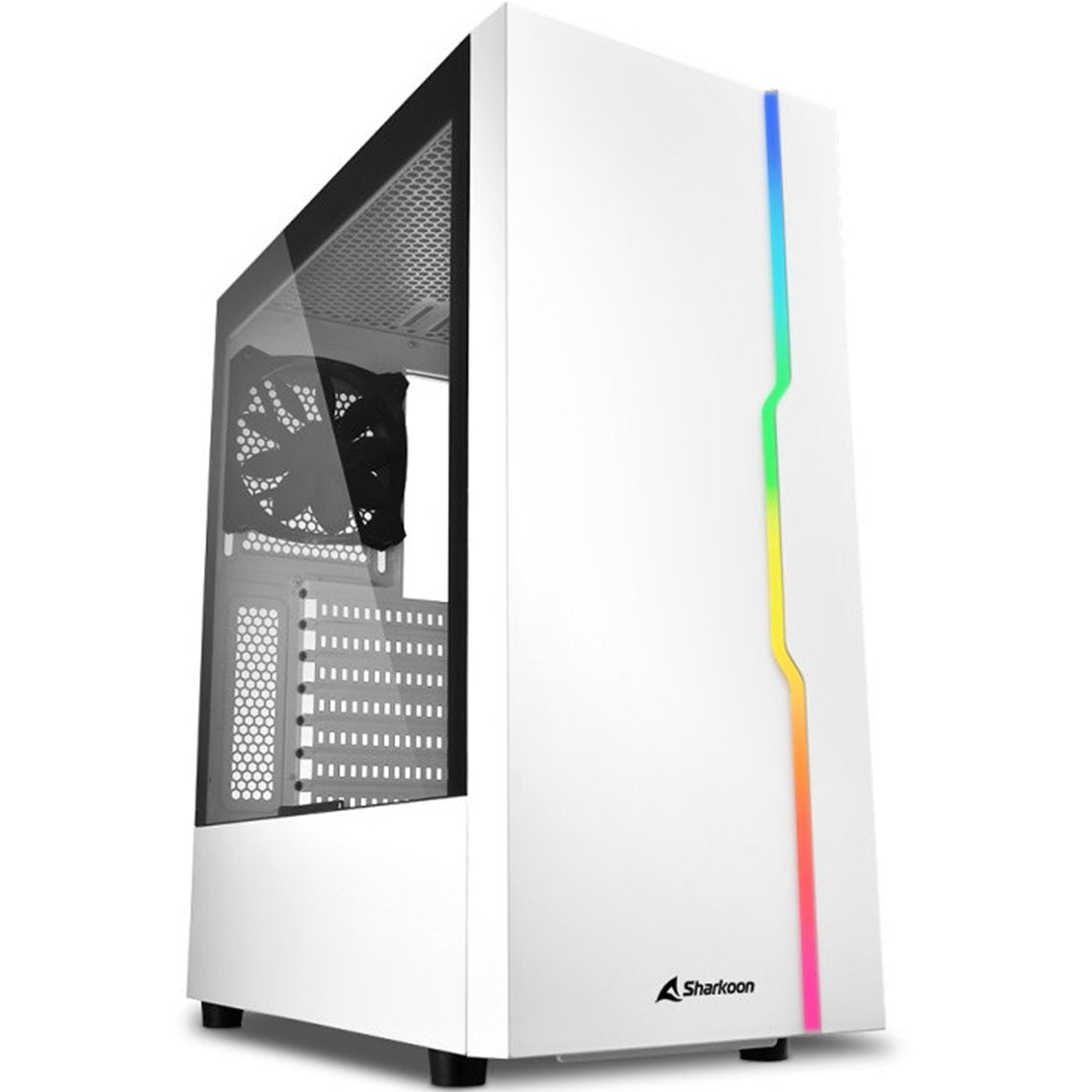 Caja sharkoon rgb slider atx 2xusb3.0 2xusb2.0 sin fuente blanco